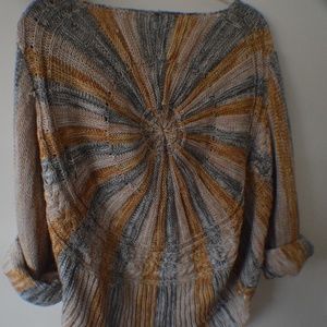 Sunburst Over-size Pullover Knitted Sweater